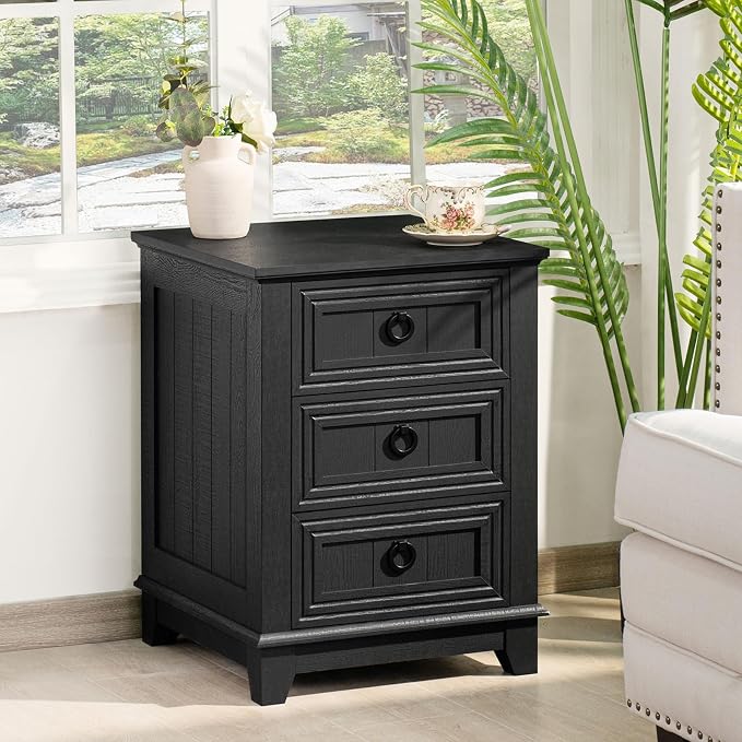 Joaxswe Farmhouse Night Stand Set of 2, Dresser - Image 7