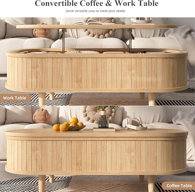 Easyego Oval Lift Top Coffee Table - Image 5