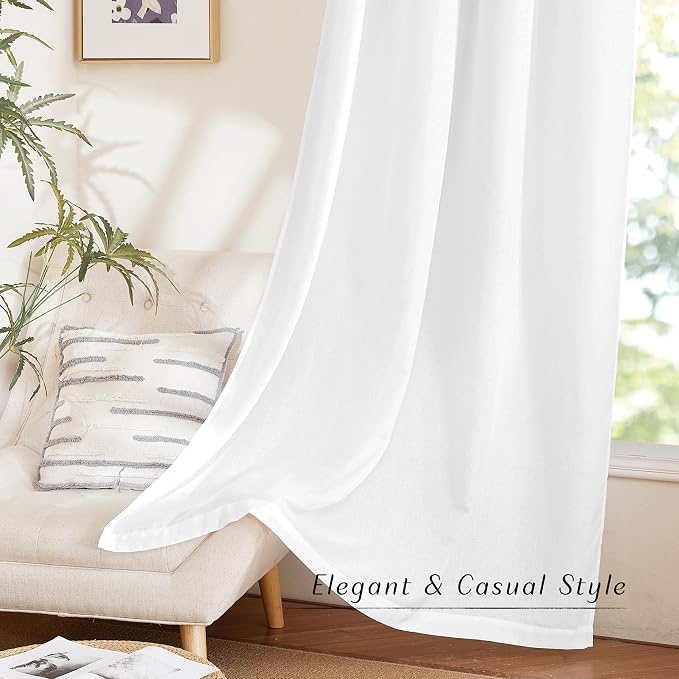 NICETOWN Thick Linen 120 inch Curtains - Image 7