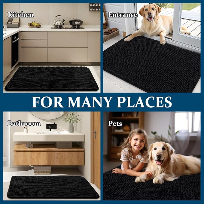 OLANLY Dog Door Mat for Muddy Paws 47x20, Absorbs Moisture and Dirt, Absorbent - Image 8