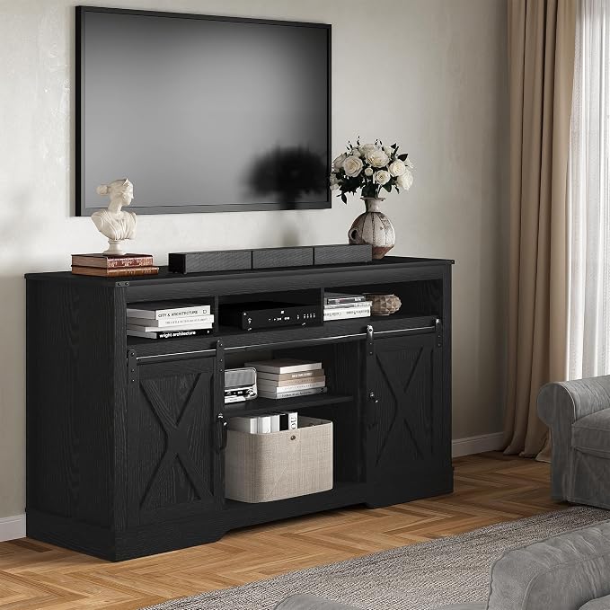 RoyalCraft Farmhouse TV Stand for 65+ Inch TV, Tall Entertainment Center - Image 8