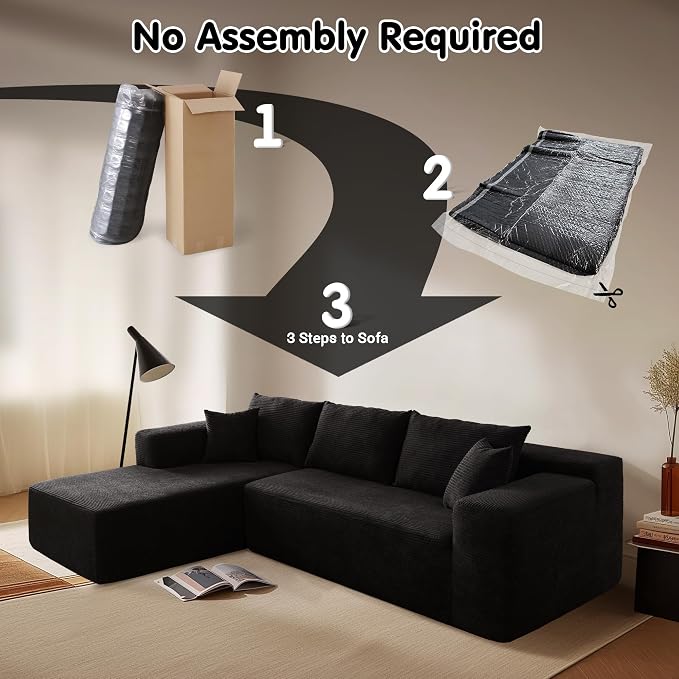 ovios 104" Cloud Boneless Couch - Image 4