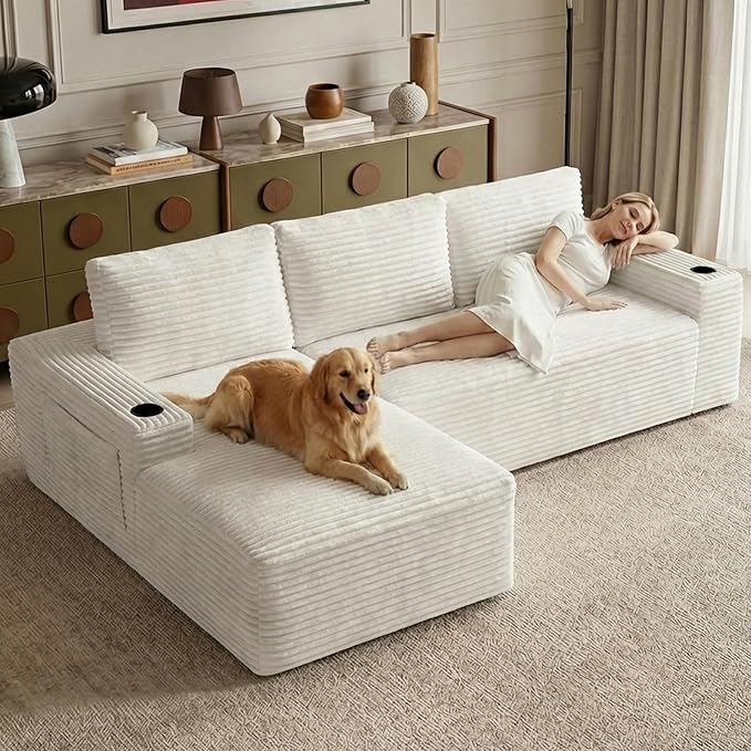 104" Cloud Sectional Couch L-Shaped - Image 8