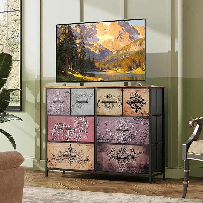 WLIVE Dresser for Bedroom with 8 Drawers, Wide Fabric Dresser for Storage and - Image 2