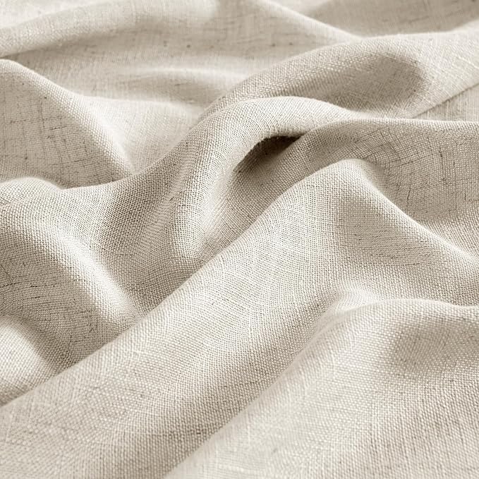 MIULEE Cream Linen Curtains 96 Inches Long 2 Panels - Image 4