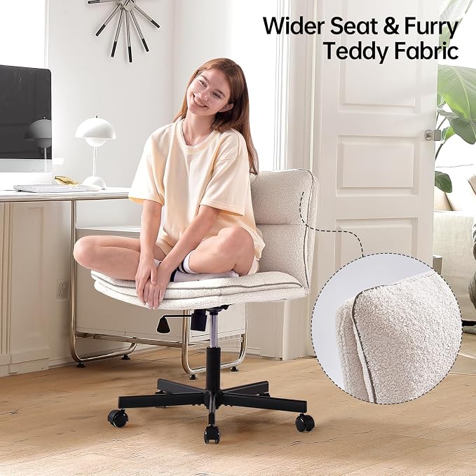 EMIAH Armless Office Desk Chair - Image 4