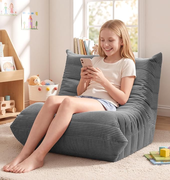 Hobestluk Bean Bag Chair with Memory Foam Ultra Soft Faux Fur Fabric Ergonomic by YourHomeDeservesMore