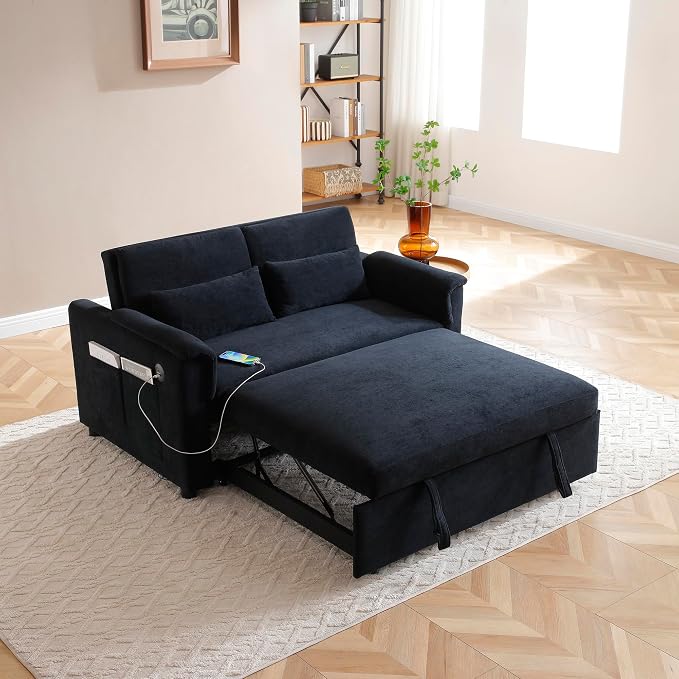 55.5" Small Sleeper Sofa Couch - Image 4