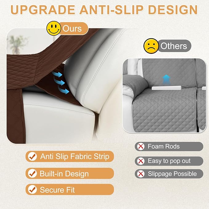 HDCAXKJ Reclining Sectional Couch Covers L Shape Recliner Sofa Middle Console - Image 3