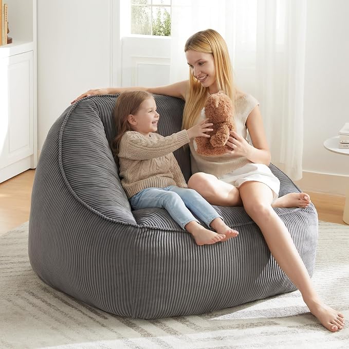 HUGHEAVEN Big Bean Bag Chairs for Adults, Giant Bean Bag Chair for Adults and by HUGHEAVENBeanBagChairs