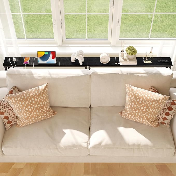 ELYKEN 2 Pack 5.9" Narrow Console Sofa Table - Image 2