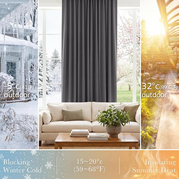 PONY DANCE Grey Window Curtains - 42 W x 72 L - Image 4