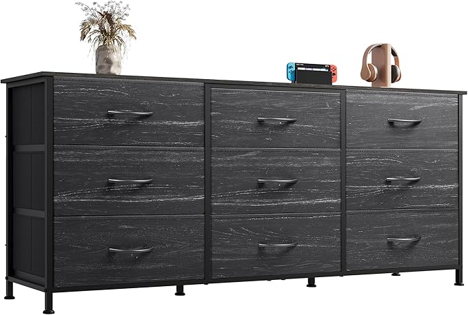 WLIVE 54''W Dresser for Bedroom, 65 inch TV, Wide Chest of Drawers by WLIVE