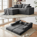 Modular Sectional Loveaeat Cloud Sofa, Boneless Couch by CozyMine
