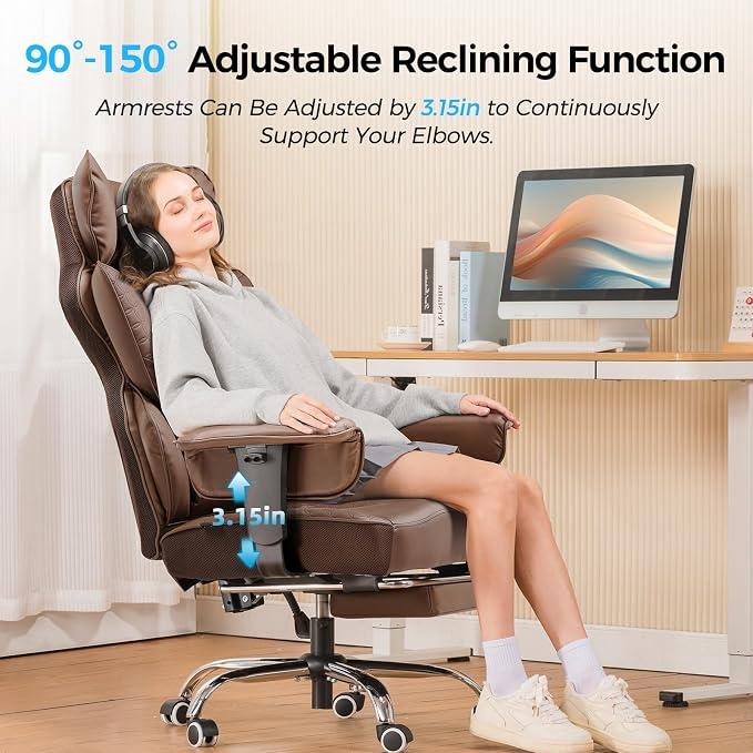 COMHOMA Big and Tall Office Chair Heavy Duty Wide Ergonomic Gaming Chair - Image 7