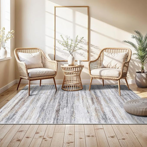 4x5 Area Rugs for Entryway Washable: Easy-to-Clean Rug for Office Kitchen - Image 2