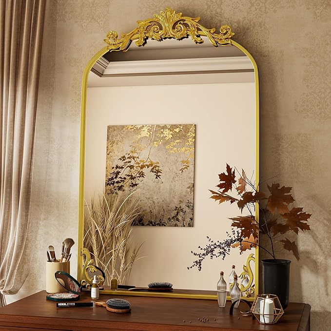 VooBang 26x38 inch Vintage Arched Bathroom Mirror by VooBang