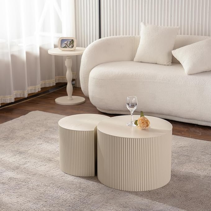 47.25'' Round Modern Coffee Table Set of 2 - Image 5