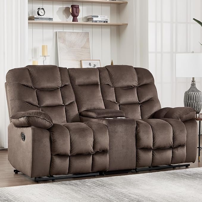 HAOMARKETS Manual Reclining Loveseat Sofa by HAOMARKETS