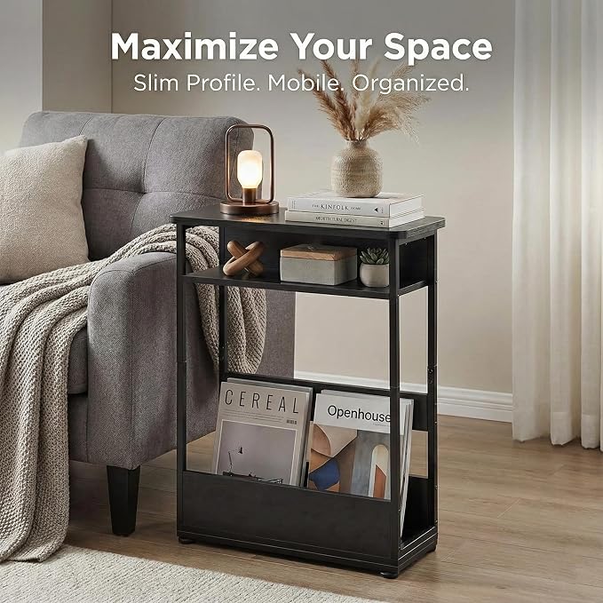 Narrow Side Table, 3-Tier Slim End Table - Image 4