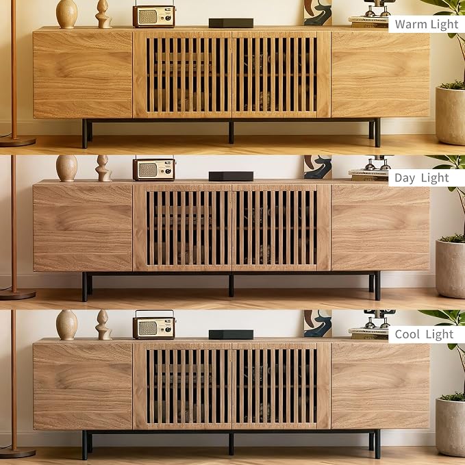 70.87" Mid-Century Modern TV Stand, Entertainment Center - Image 6