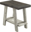 Roundhill Furniture Athens Contemporary Two-Tone Wood Shelf Side Table by RoundhillFurniture
