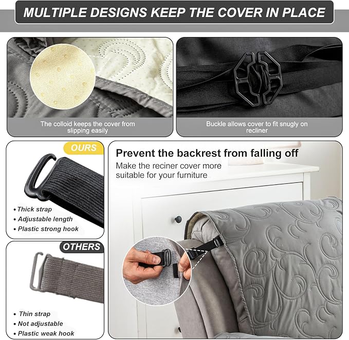 100% Waterproof Recliner Chair Cover, Recliner Chair Covers - Image 5