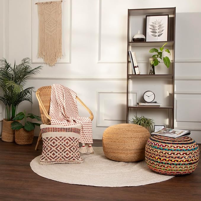 REDEARTH · Round Pouf Ottoman - Image 7