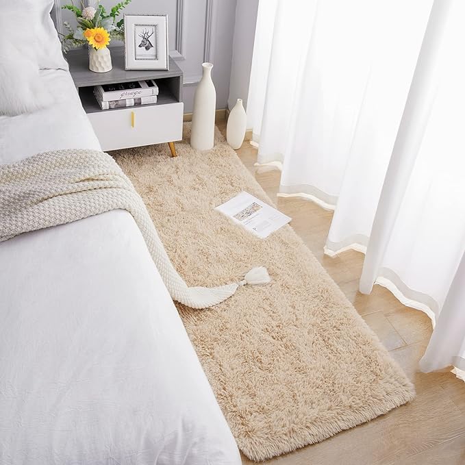 Chicrug Soft Runner Rug for Bedroom Living Room Plush Fluffy Rug 2x10 Feet - Image 3