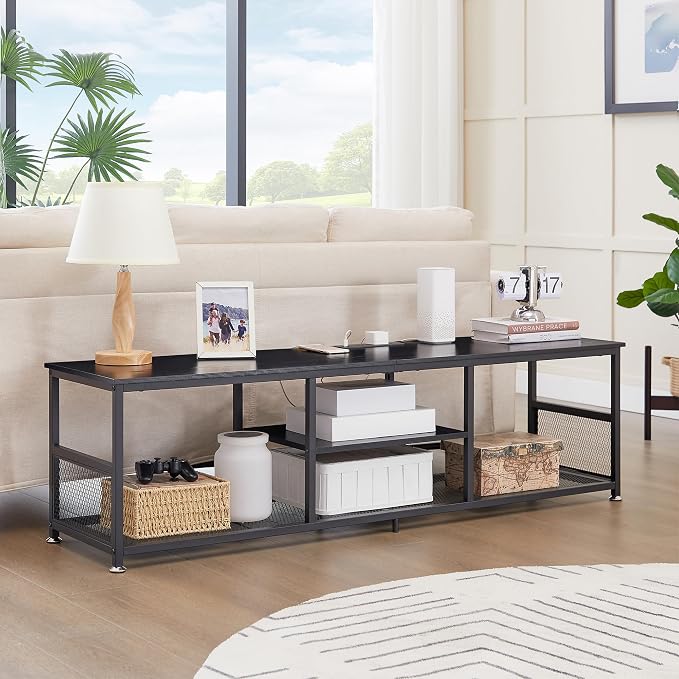 VECELO TV Stand with Power Outlets - Image 4
