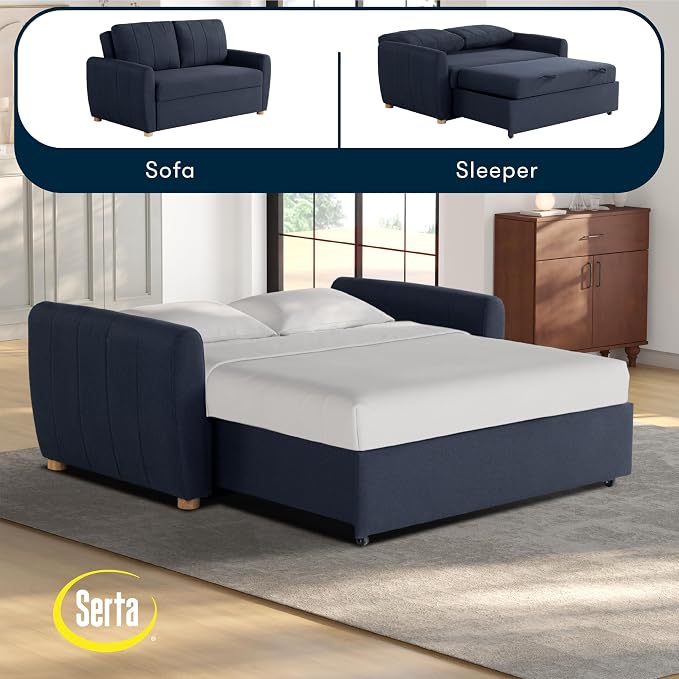 Serta® Galway 66.5" Full-Size Convertible Pop-up Sofa, Dream Coil® Comfort - Image 5