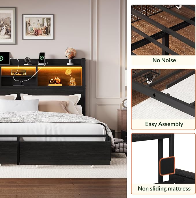 LARMACE Queen Size Bed Frame - Image 7
