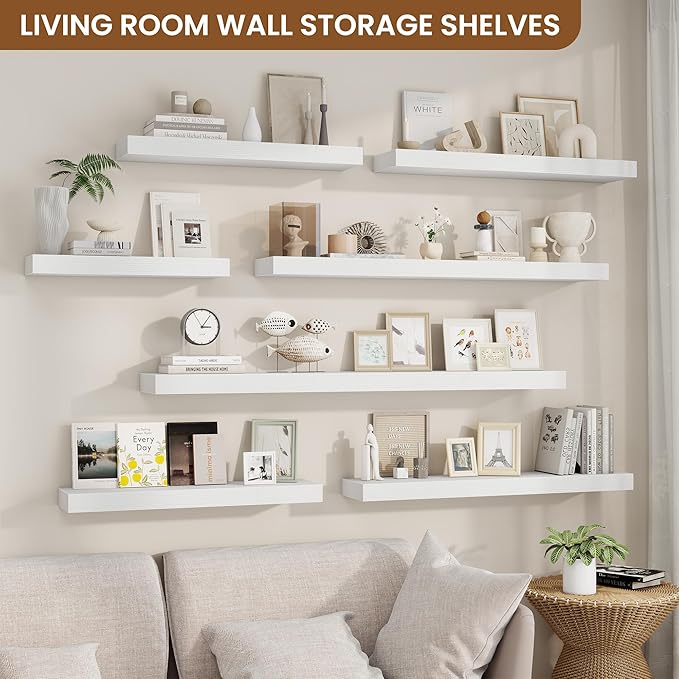 fuqing Floating Shelves for Wall, Wall Mounted Wood Floating Shelf - Image 2