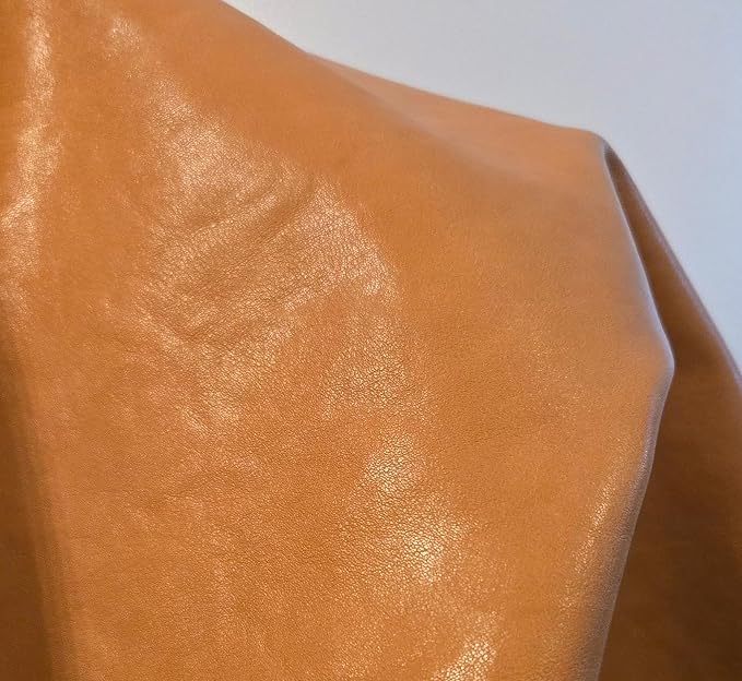 Camel Soft Faux Leather Fabric PU Leather by The Yard Synthetic Pleather 0.9 mm - Image 5