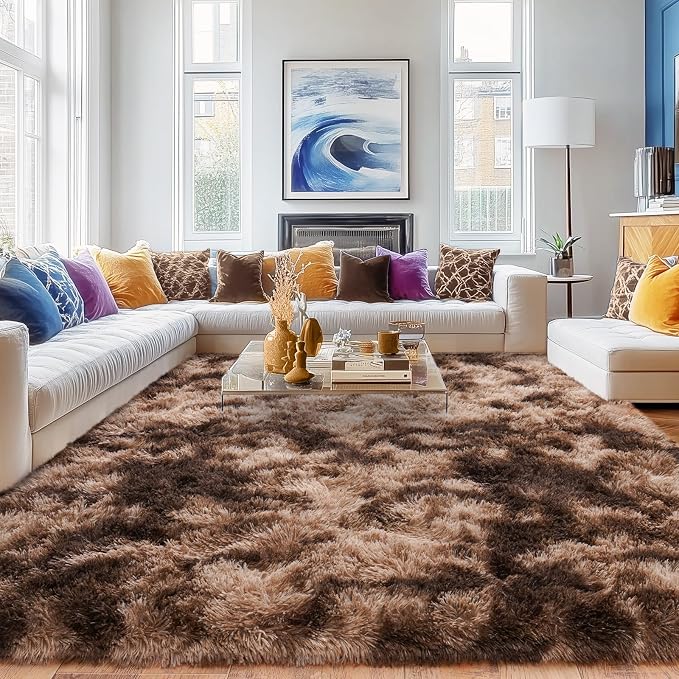 Rugs for Living Room 8x10, Soft Shaggy Modern Shag Area Rug for Bedroom - Image 2