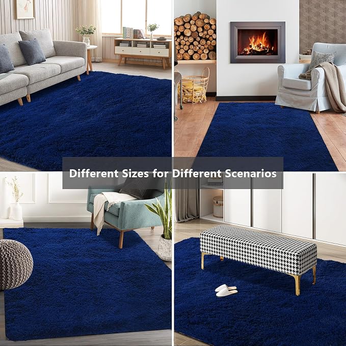 Shag Area Rugs for Bedroom Living Room, 5X8 Ultra Soft Fluffy Area Rugs for Dorm - Image 7