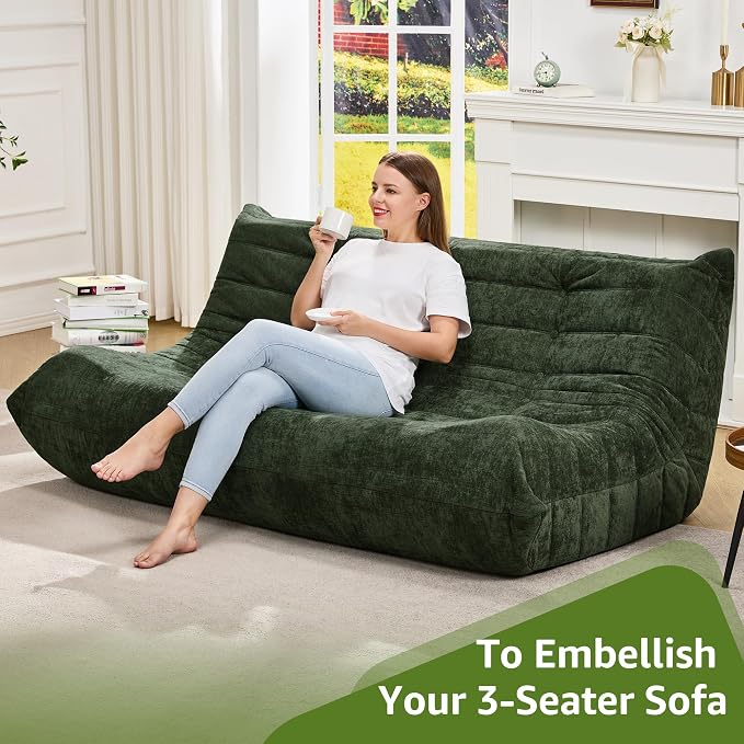 Bean Bag Chairs for Adults Giant Bean Bag Chair Memory Foam BeanBag Chair Bean - Image 6