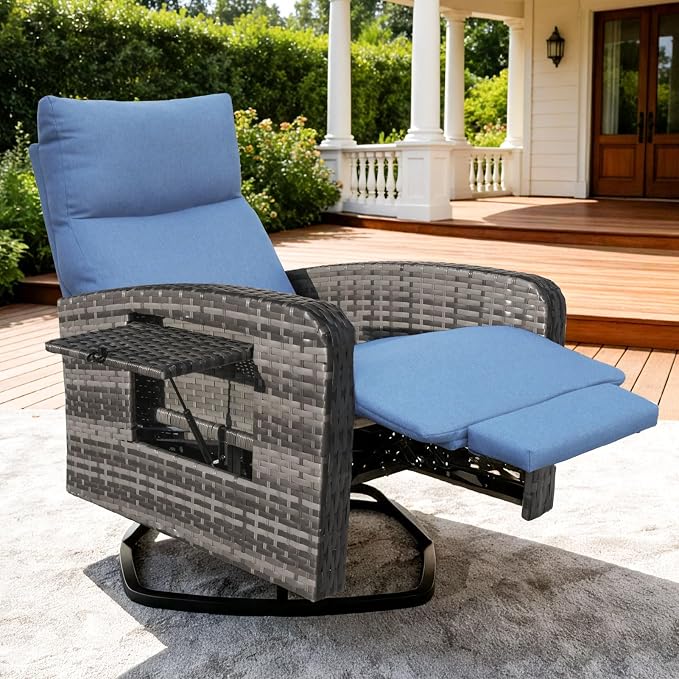 ZZW Outdoor Recliner Chair Set of 2, Wicker Patio Recliners by zzw
