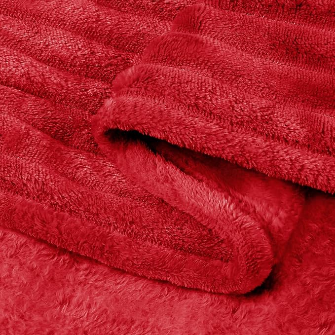BEDELITE Fleece Blanket King Size – 3D Ribbed Jacquard Soft and Warm Decorative - Image 5