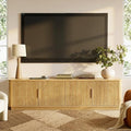win2win 67" TV Stand for 80 Inch TV, Modern Fluted Entertainment Center by WIN2WIN