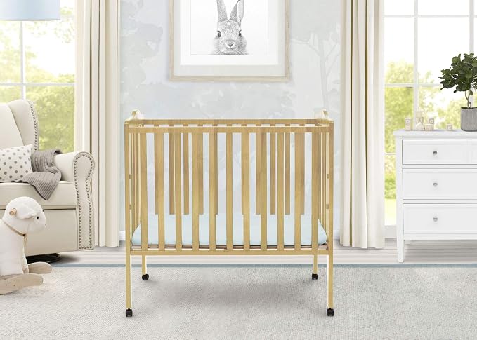 Delta Children Folding Portable Mini Baby Crib - Image 2