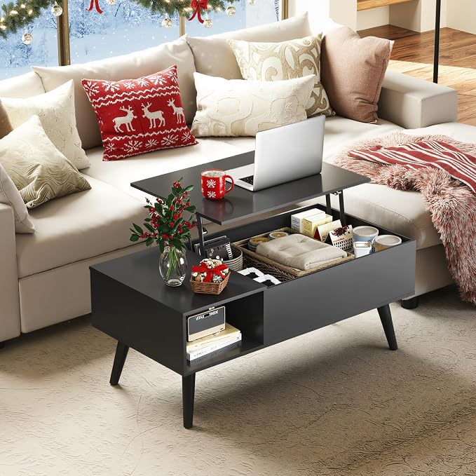 WLIVE Coffee Table for Living Room, Lift Top Coffee Table - Image 2