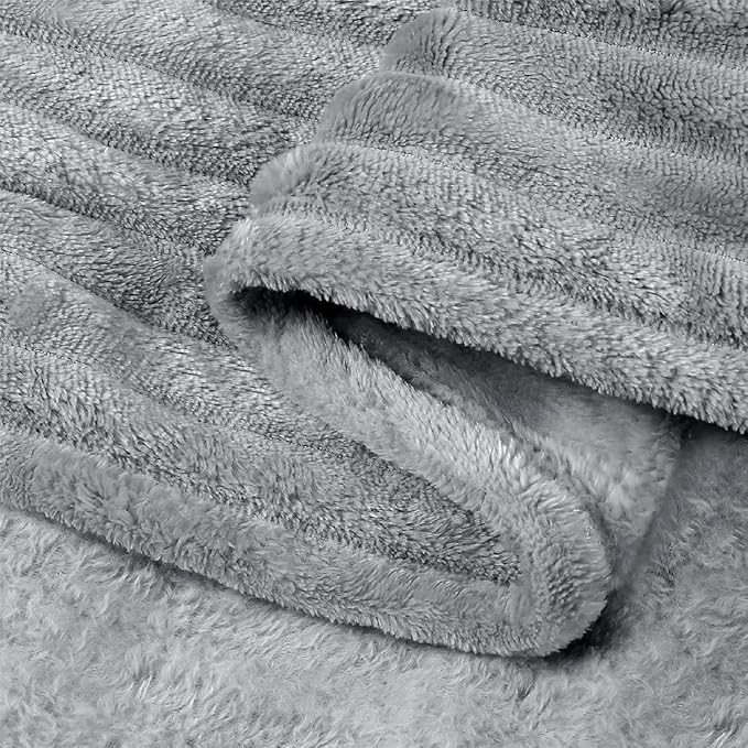 BEDELITE Fleece Blanket Twin Size – 3D Ribbed Jacquard Soft and Warm Decorative - Image 6