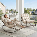 RADIATA 2pcs Rocking Lounge Chair, Indoor Outdoor Reclining Lounger by RADIATAPatioGardenFurniture