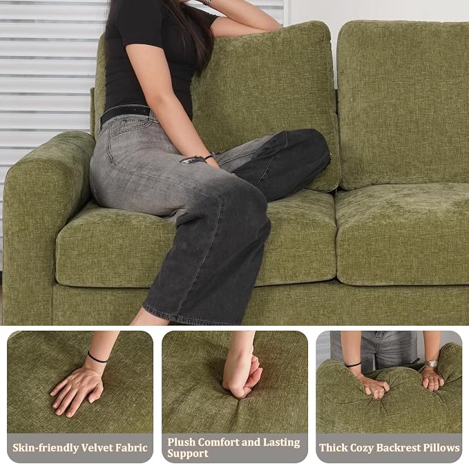 EASE MOOSE 88.5" Chenille Loveseat Couches - Image 6
