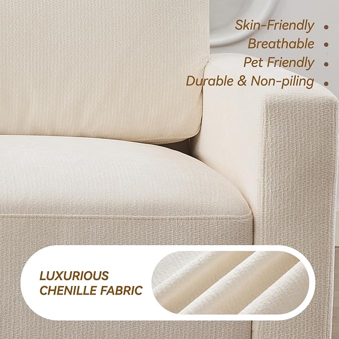 77.4" Modular Sectional Loveseat Sofa, Cloud Deep Seat Couch, Love Seat Sofas - Image 7