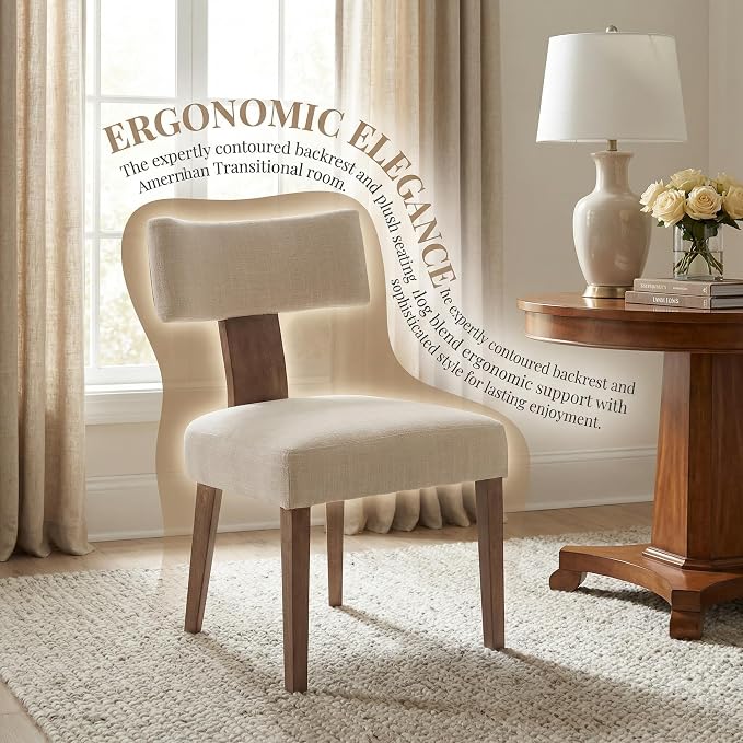VESCASA Upholstered Farmhouse Dining Chairs - Image 4