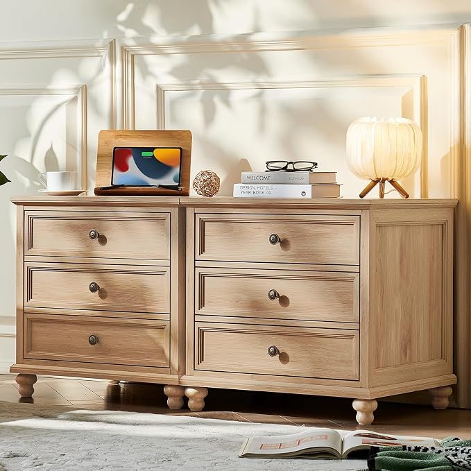 Joaxswe 24" Wide Farmhouse Night Stand Set of 2, Large End Table by Joaxswe