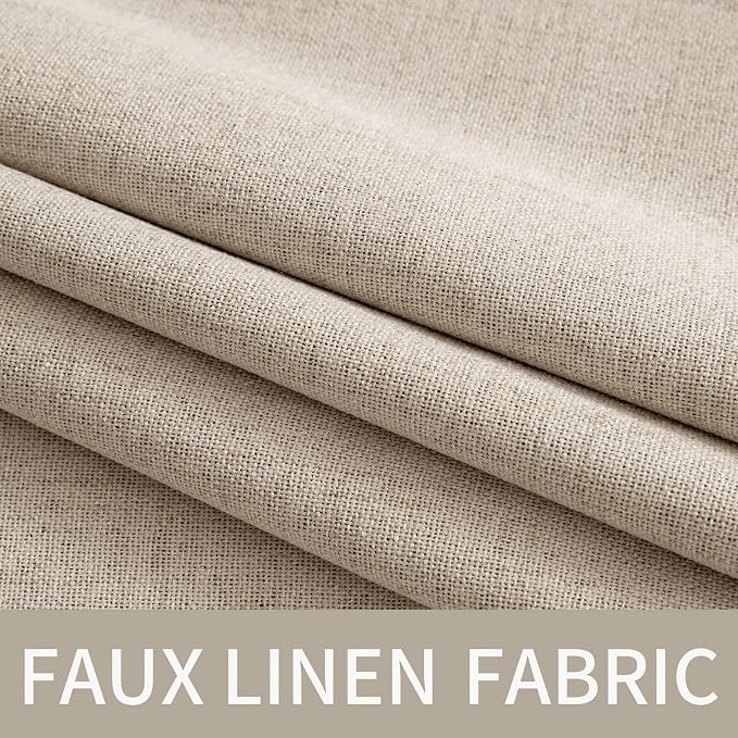 MIULEE 90 Inches Linen Textured Curtains - Image 5