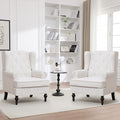 Accent Chair Set of 2, Mid Century Modern Fabric Wingback Chair, Upholstered by choairy